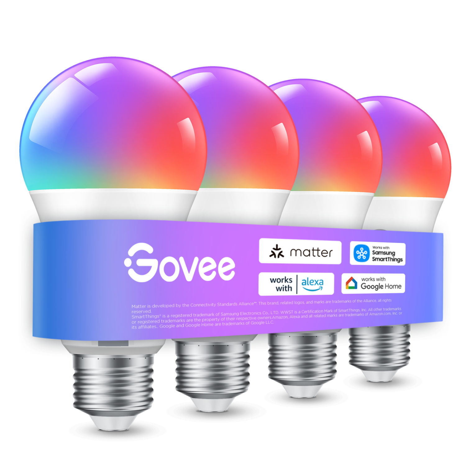 Govee A19 Smart LED Light Bulbs E26 800lm
